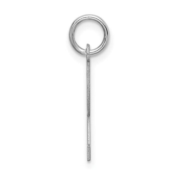 Sterling Silver Amanda Collection Medium Block Style Initial R Pendant - Picture 2 of 4